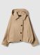 Trench corto in misto cotone beige regular fit con cappuccio_4