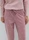 Pink striped pure cotton pyjama regular fit with print_3