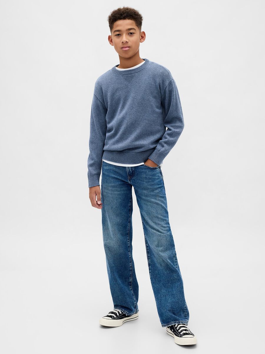 Blue Cotton Sweater for Boys_2