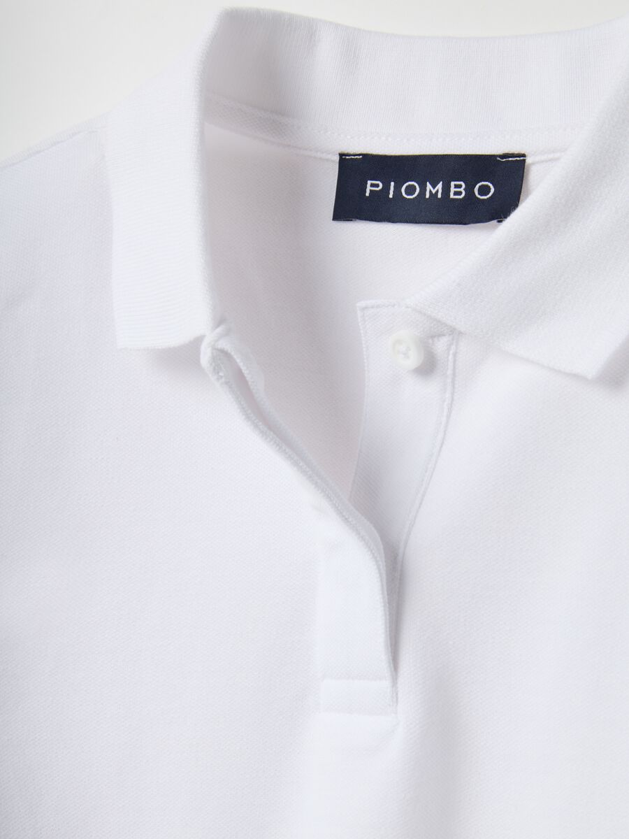 White pure cotton polo shirt regular fit_1