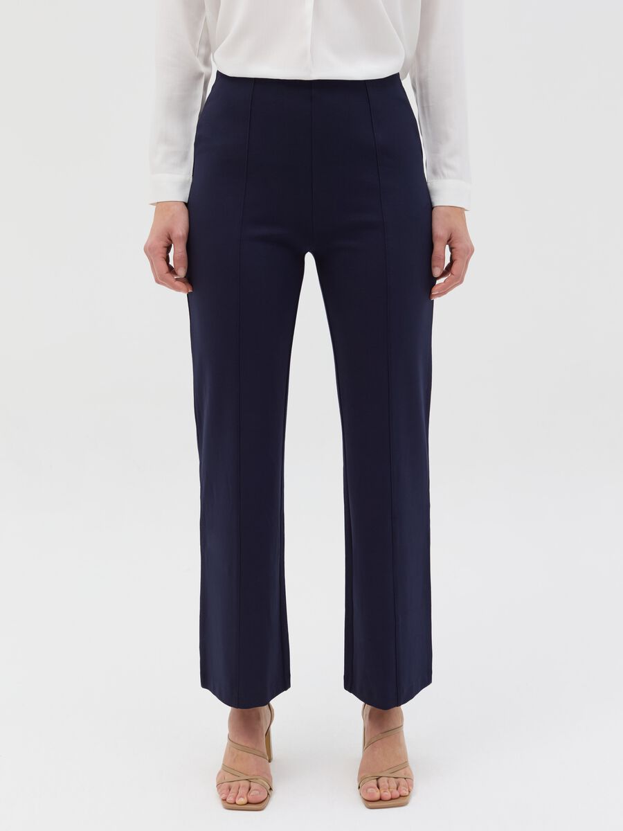 Cigarette trousers in Milano stitch_1
