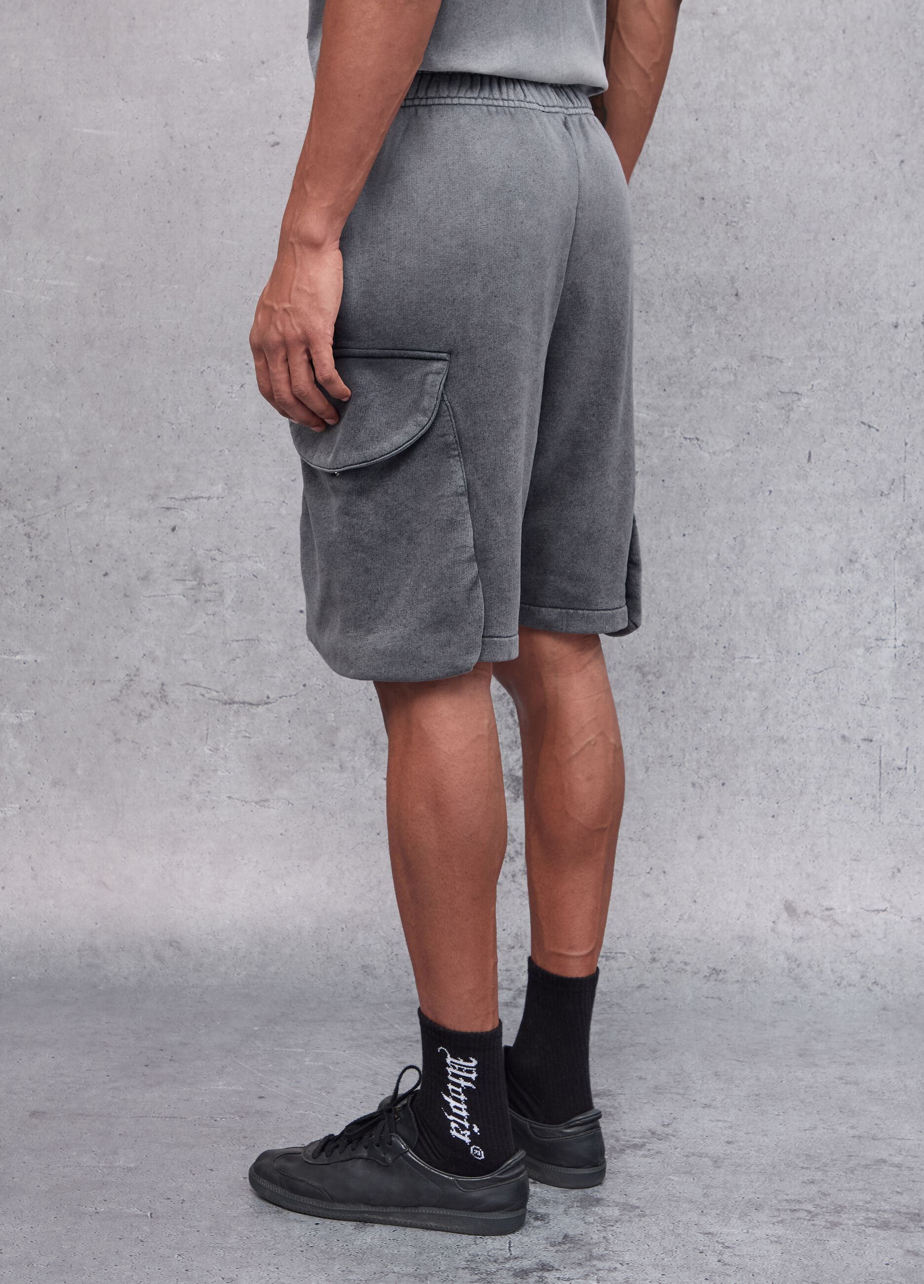Sunfaded Cargo Sweat Shorts Vintage Grey