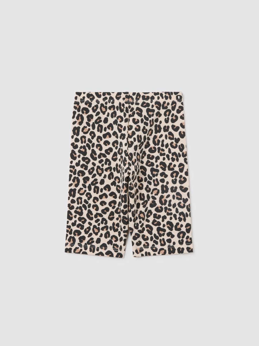 Girls' multicolor skinny fit cotton shorts_1