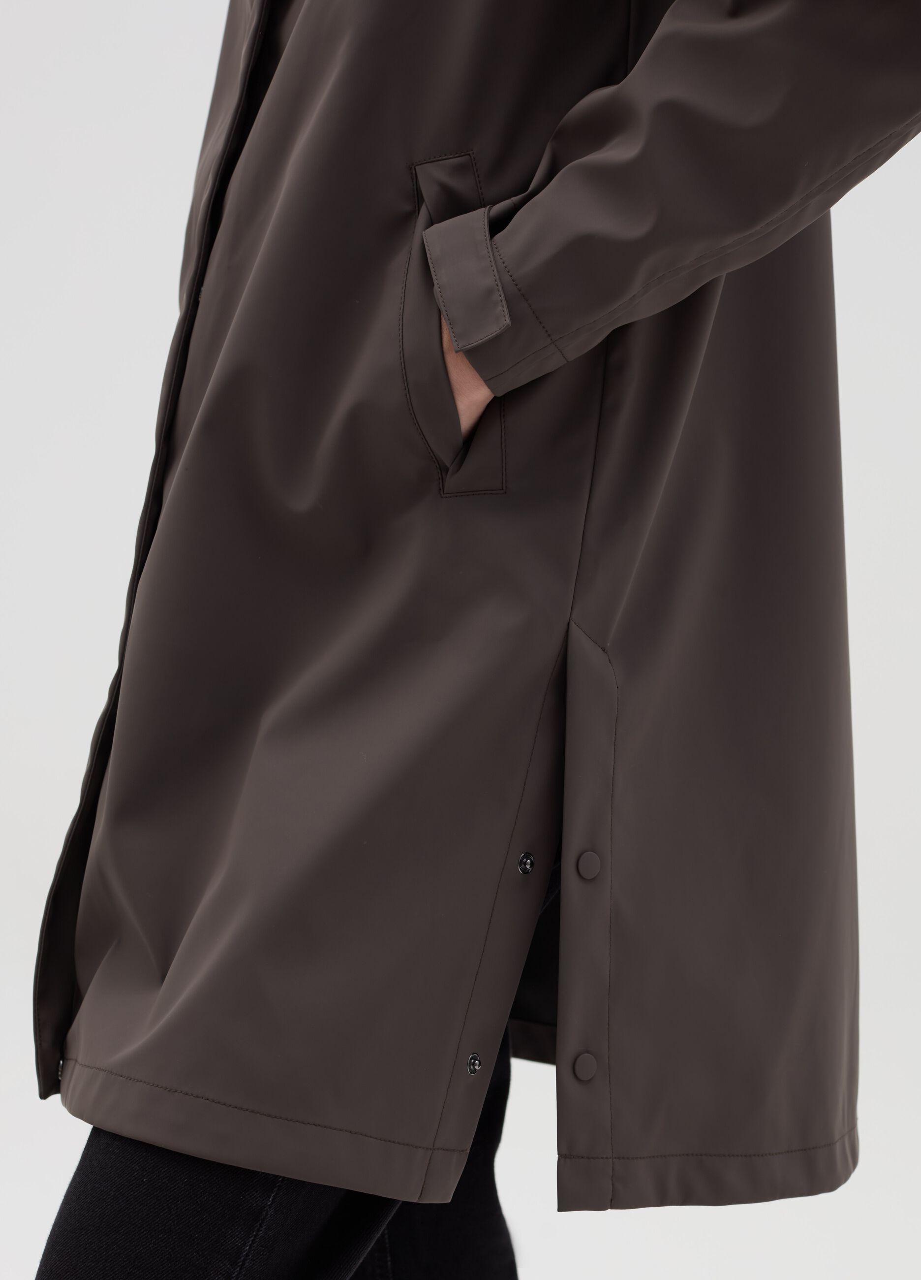 Long parka with hood