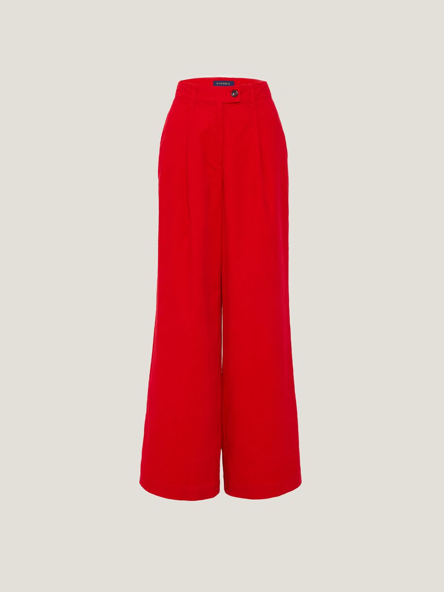Pantalone palazzo in corduroy con pinces_3