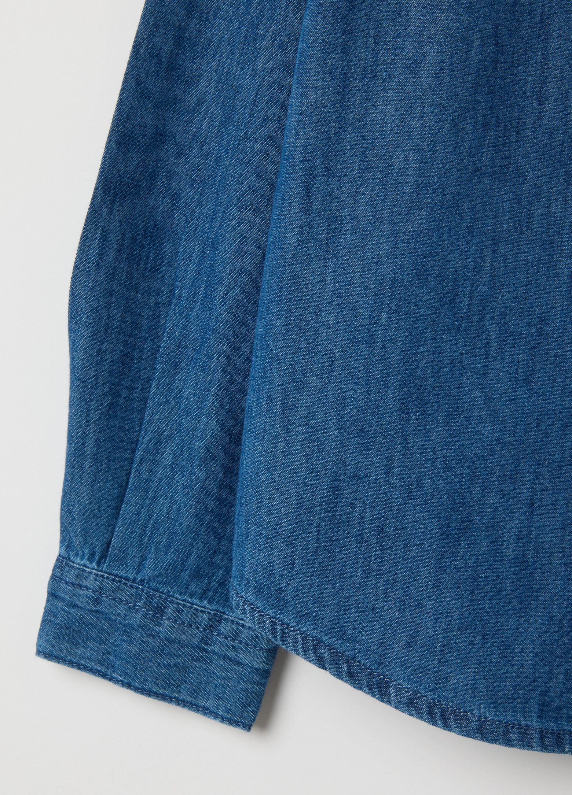 Girls' pure cotton denim shirt regular fit