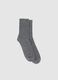 Grey wool and cashmere blend socks_0