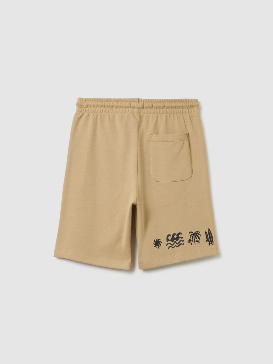 Boys' Beige Pure Cotton Regular Fit Shorts_1