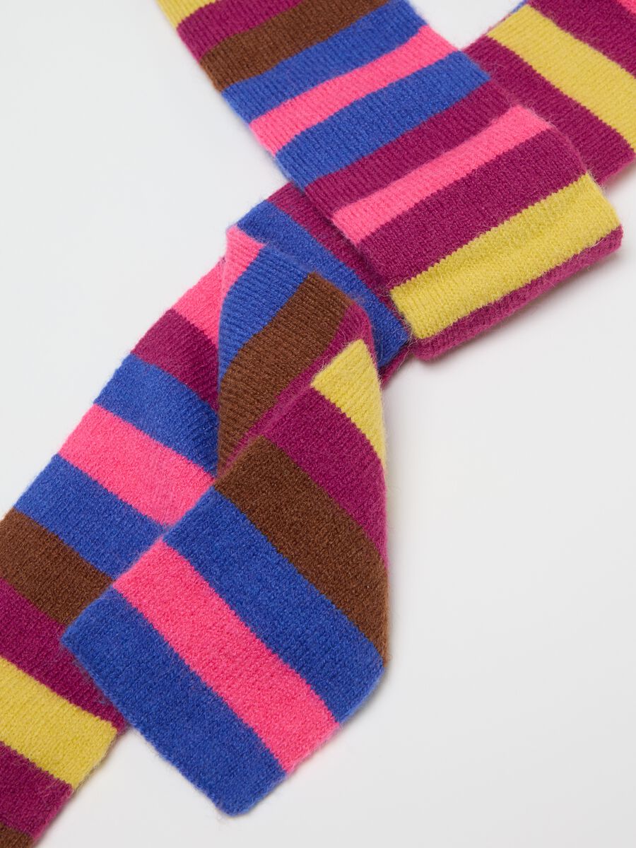 Sciarpa multicolor a righe_1