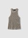 Multicoloured regular fit cotton blend tank top with knitted design_0