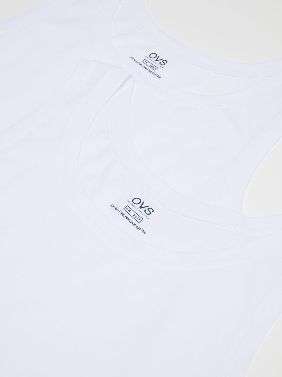 Men's White Regular Fit Pure Cotton Vest_5