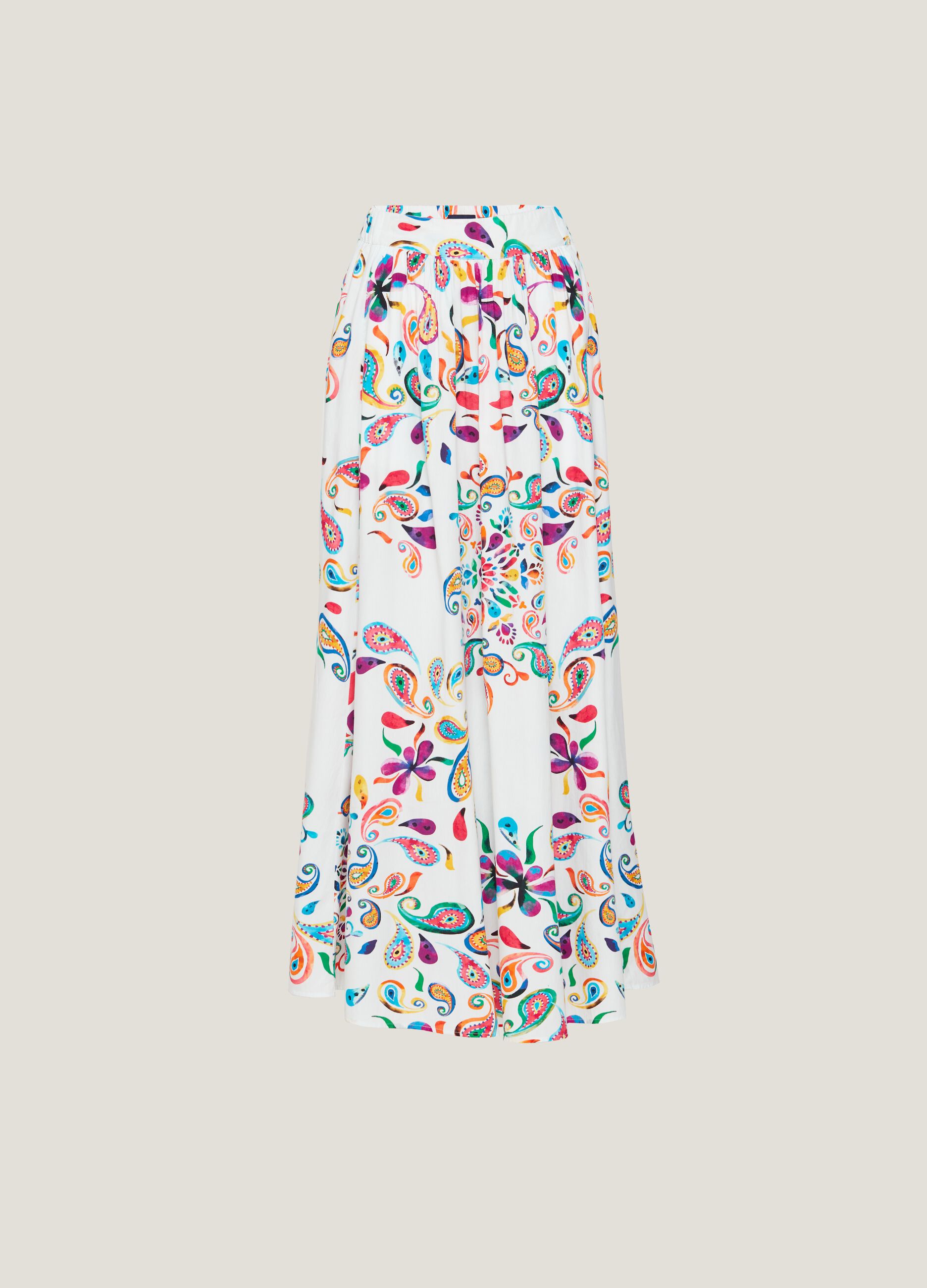 Long skirt with all-over print
