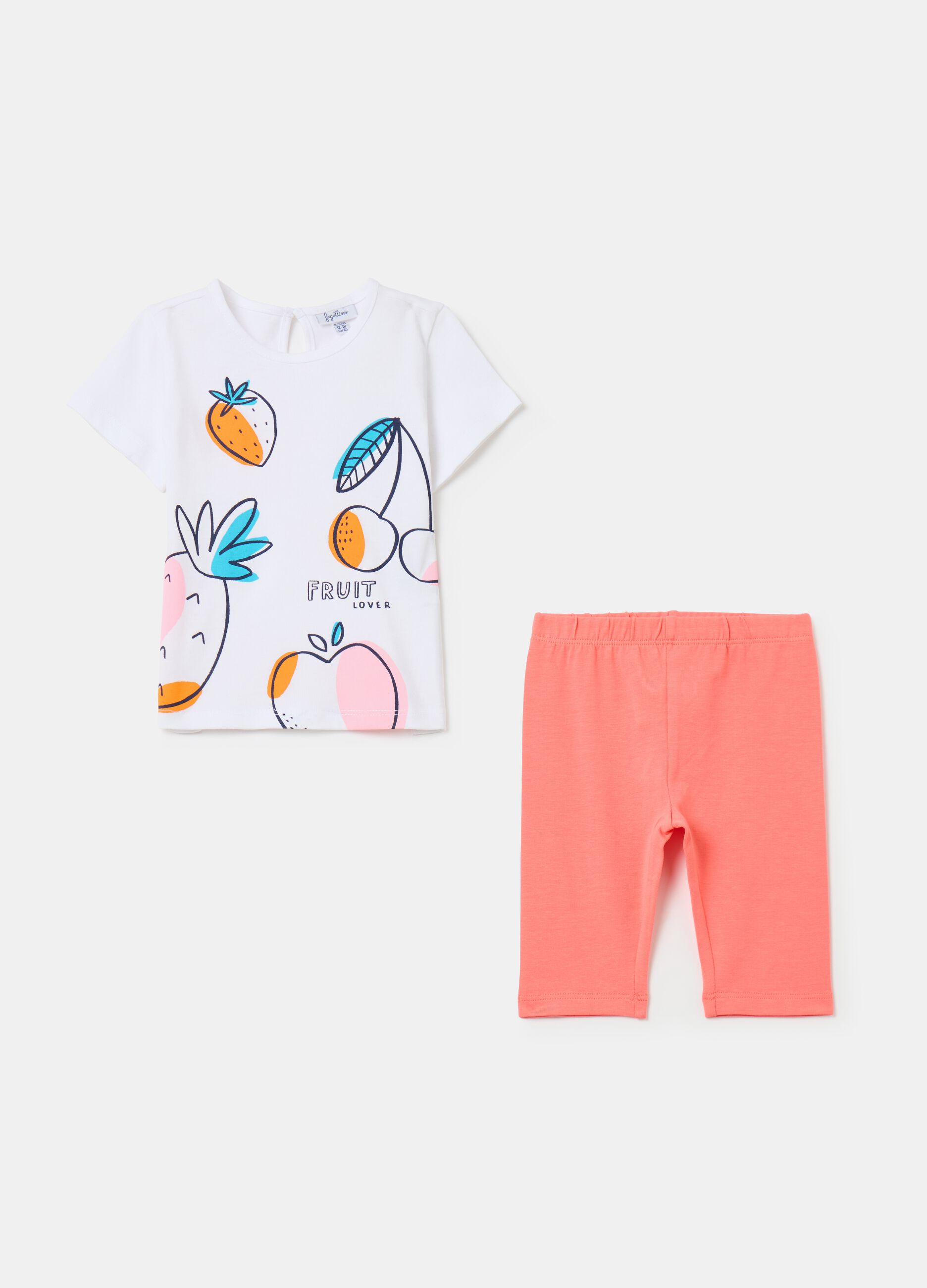 Jogging set with fruit print