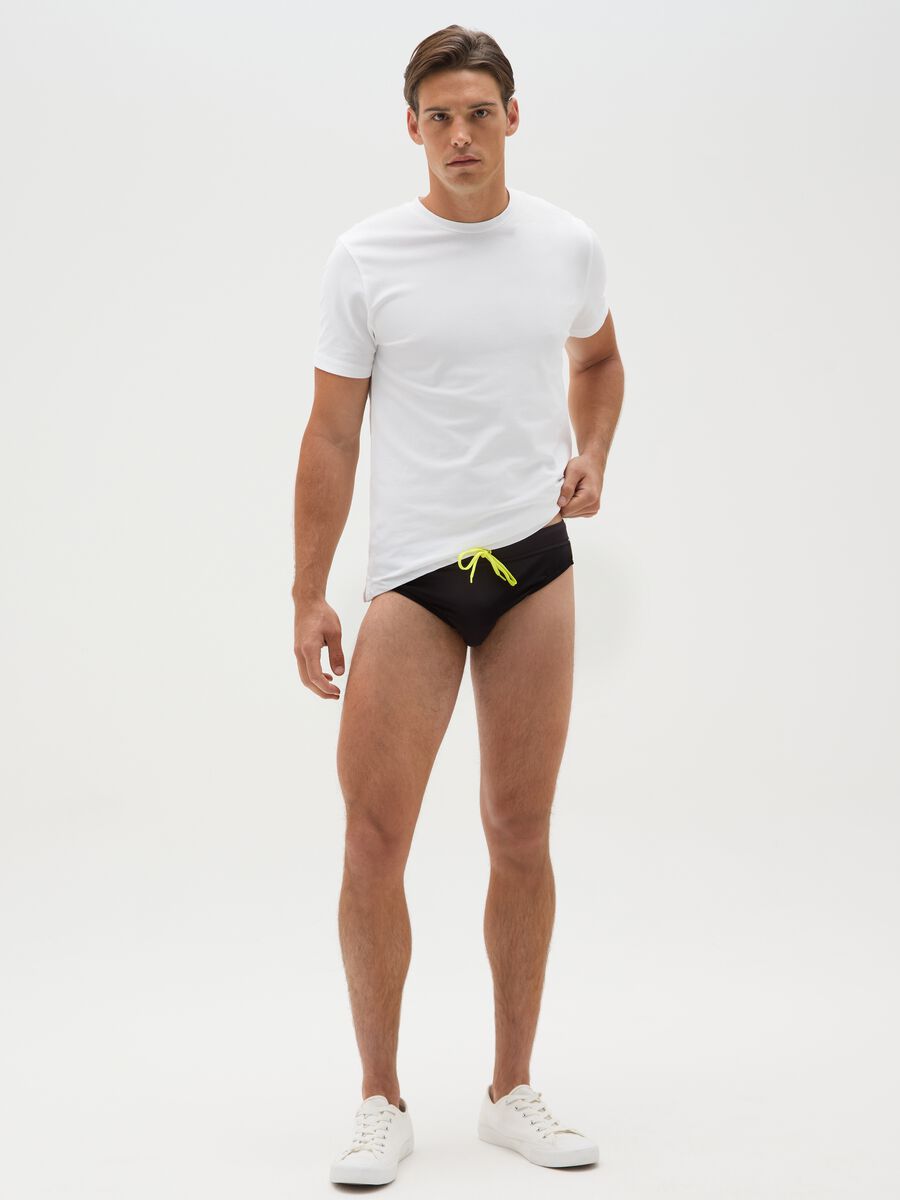 Slip da uomo in tessuto elasticizzato multicolor_0