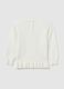 Girl's White Regular Fit Sweater_1