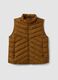 Yellow ultralight quilted gilet with zip and high neck_0