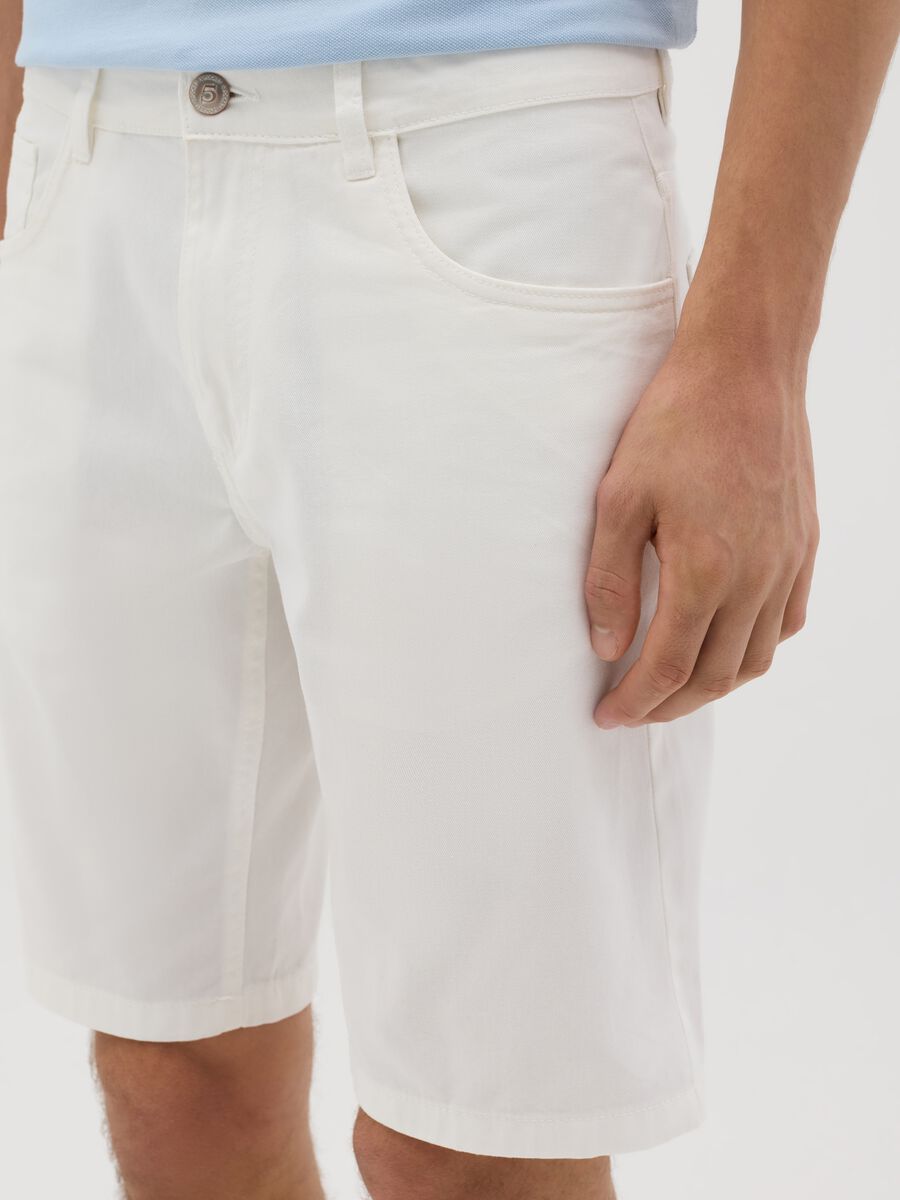 Men's white cotton Bermudas by Ovs_3