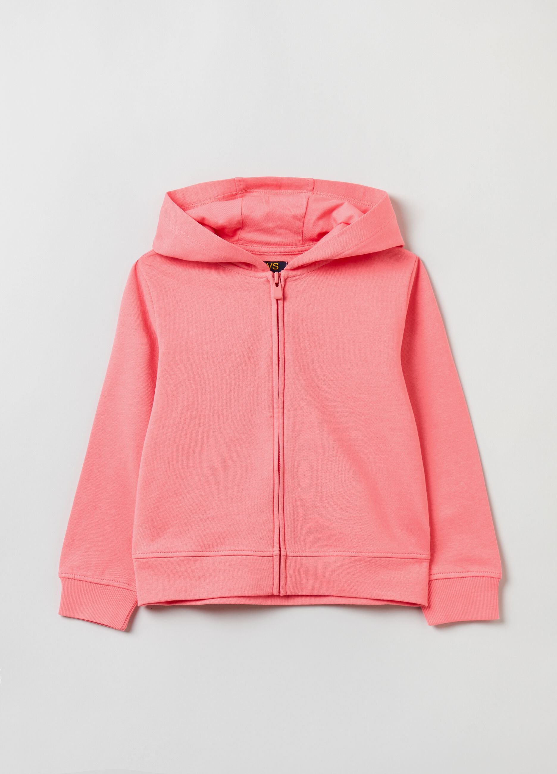 Full-zip in felpa con cappuccio_0