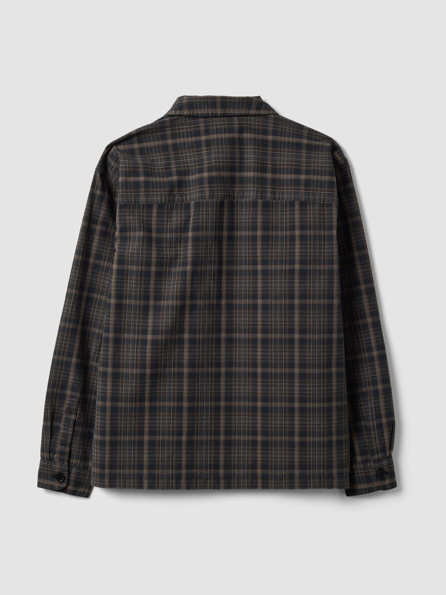 Multicolour pure cotton check shirt, oversized fit_2