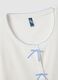 White pure cotton regular fit pyjama shirt with embroidery_1