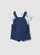 Multicoloured pure cotton baby outfit with Mickey Mouse_0