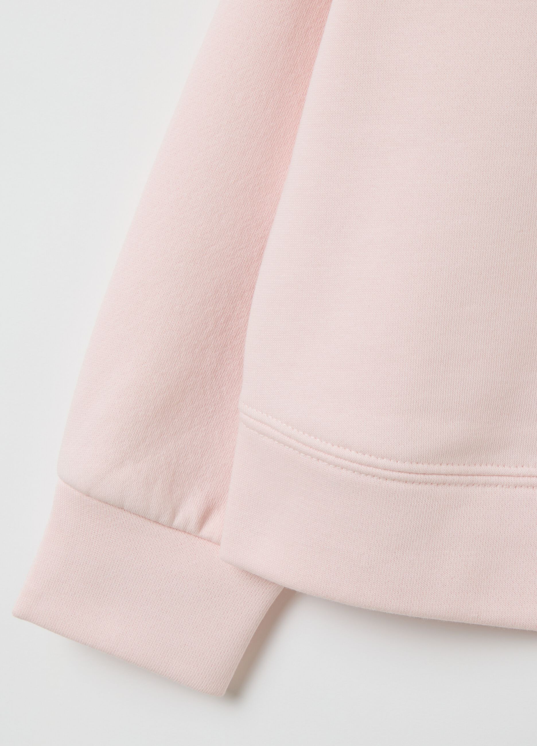 Girls' cotton blend pink sweatshirt with bow