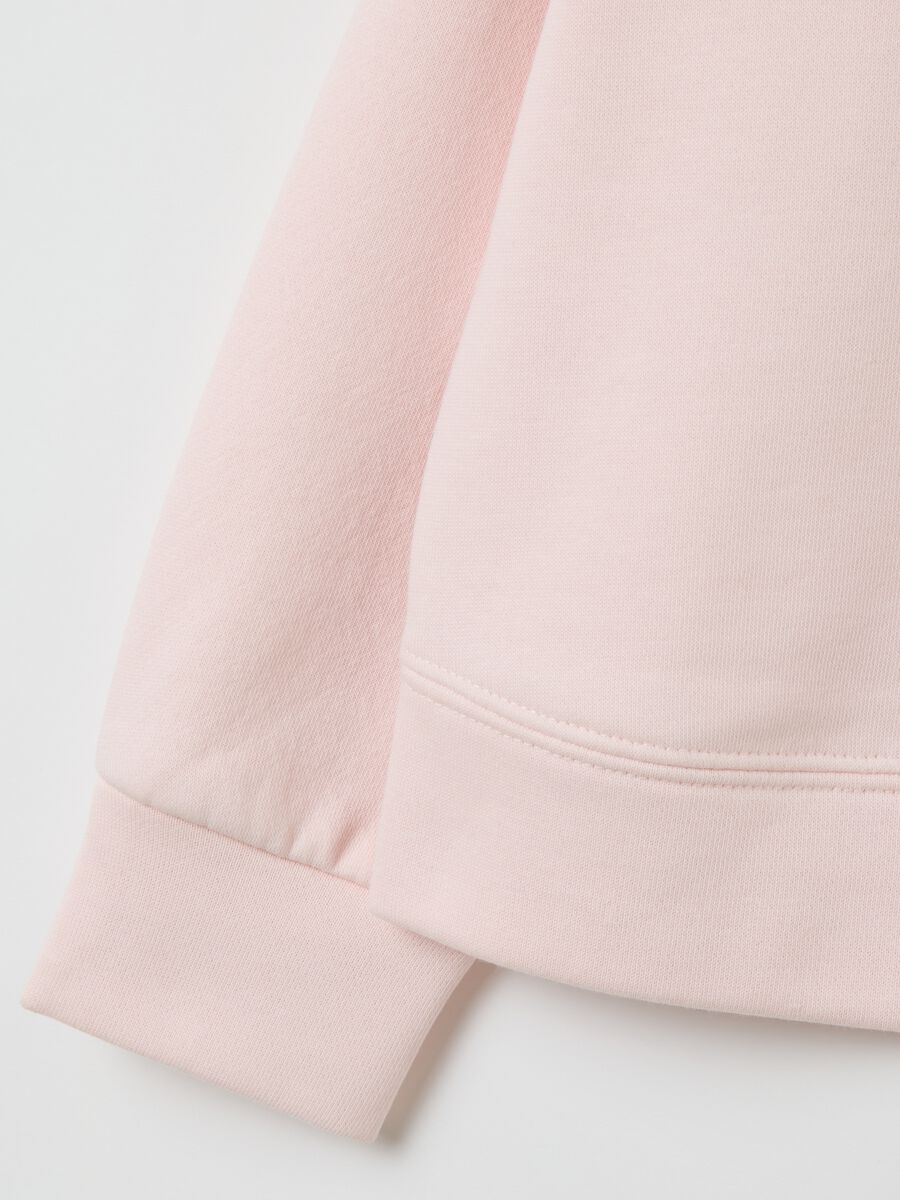 Girls' cotton blend pink sweatshirt with bow_2
