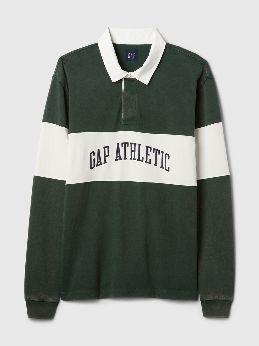 Polo in cotone con stampa logo_3