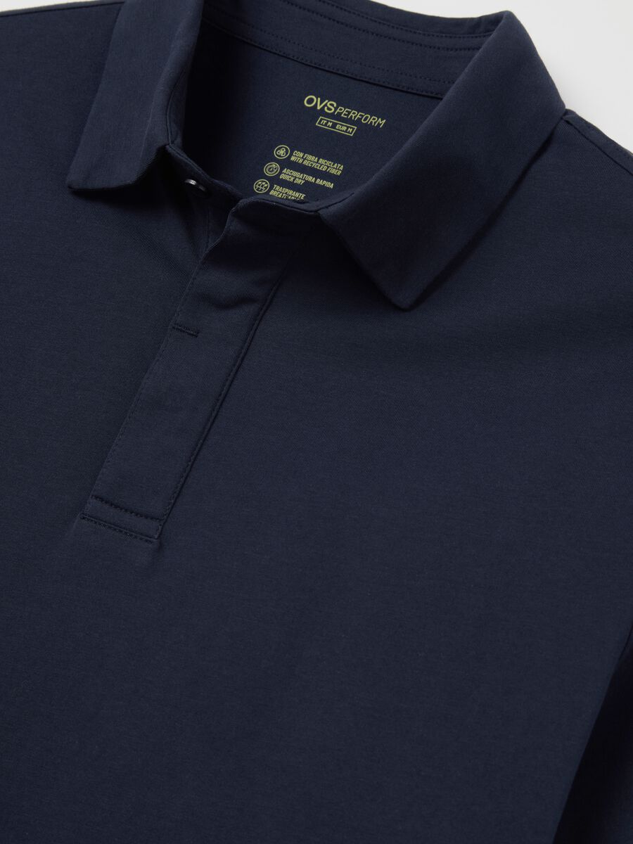 Blue regular-fit polo shirt with short sleeves_5