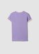 Purple fitted stretch cotton T-shirt with contrast trims_6