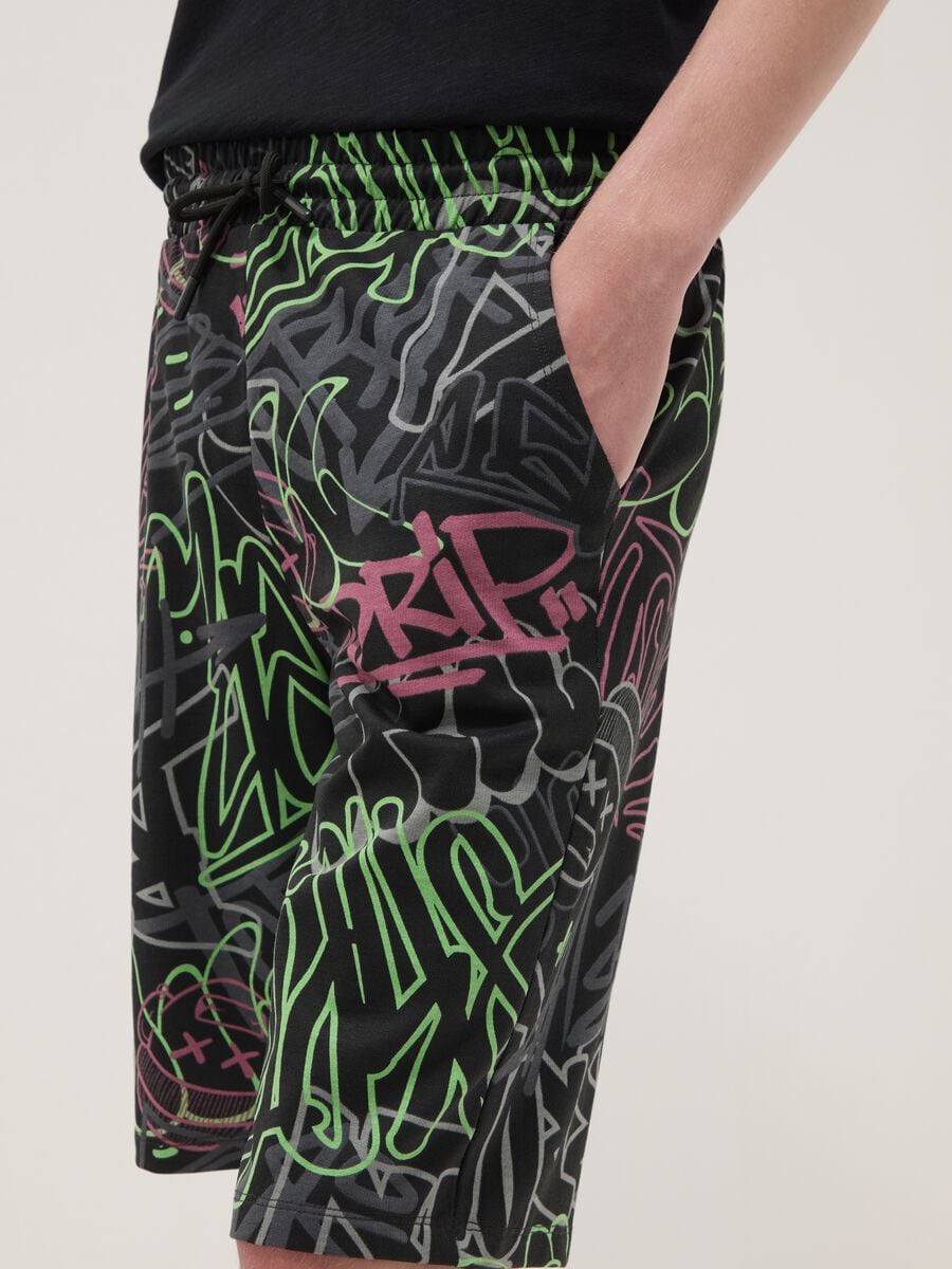 Short in puro cotone multicolor da ragazzo regular fit_2