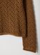 Brown pure cotton jumper with regular fit and perforated design_1