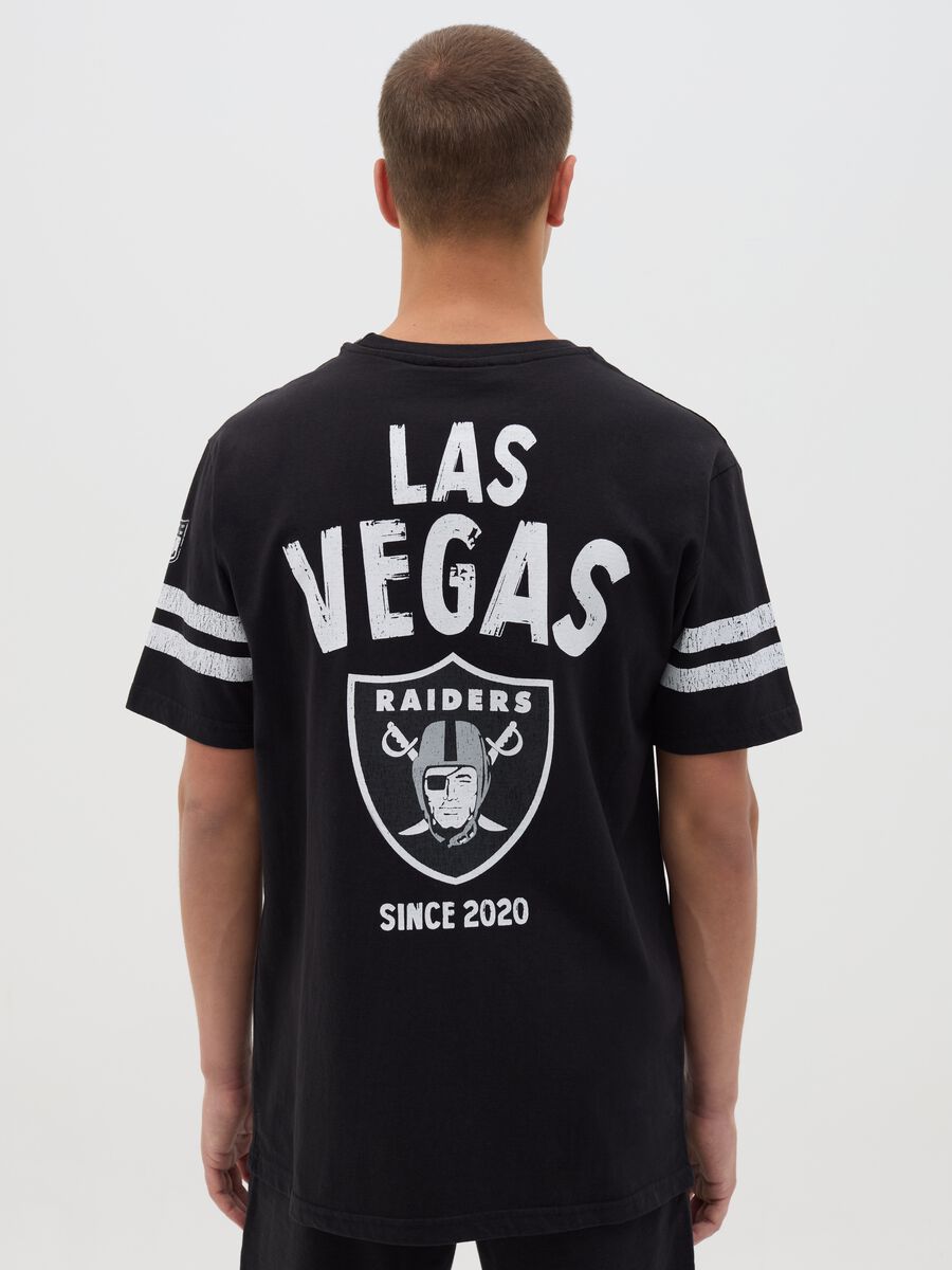 Black NFL Raiders T-Shirt in Pure Cotton_3
