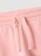 Pink pure cotton shorts with elasticated waist_3