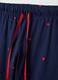 Blue pure cotton regular fit pyjama trousers with little hearts_5