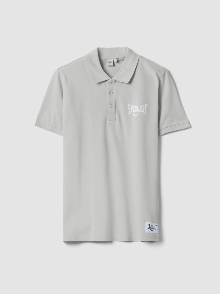 Polo a maniche corte in puro cotone grigia_4