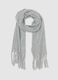 Grey Scarf with Fringes_0