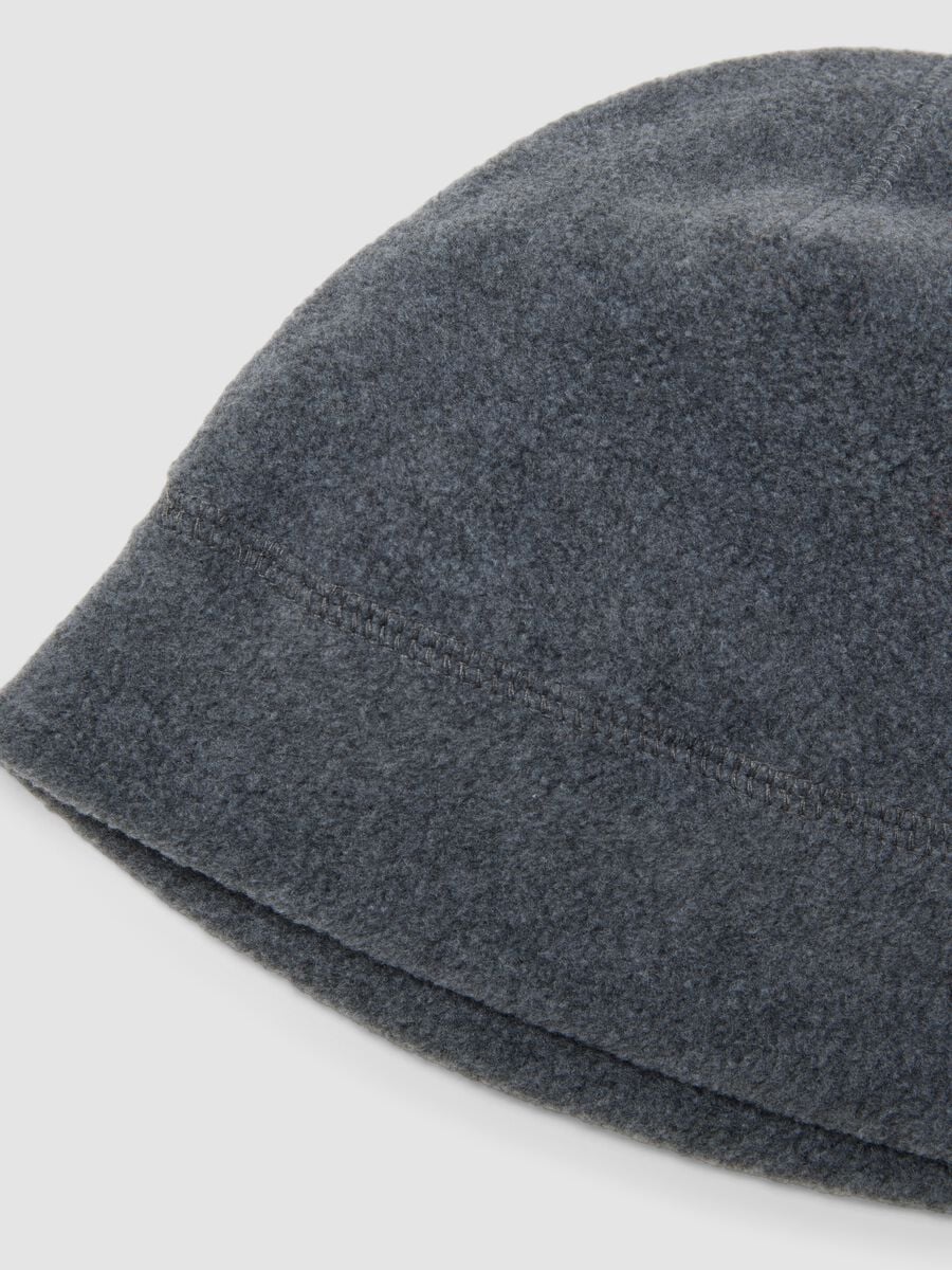 Beanie grigio in pile_1