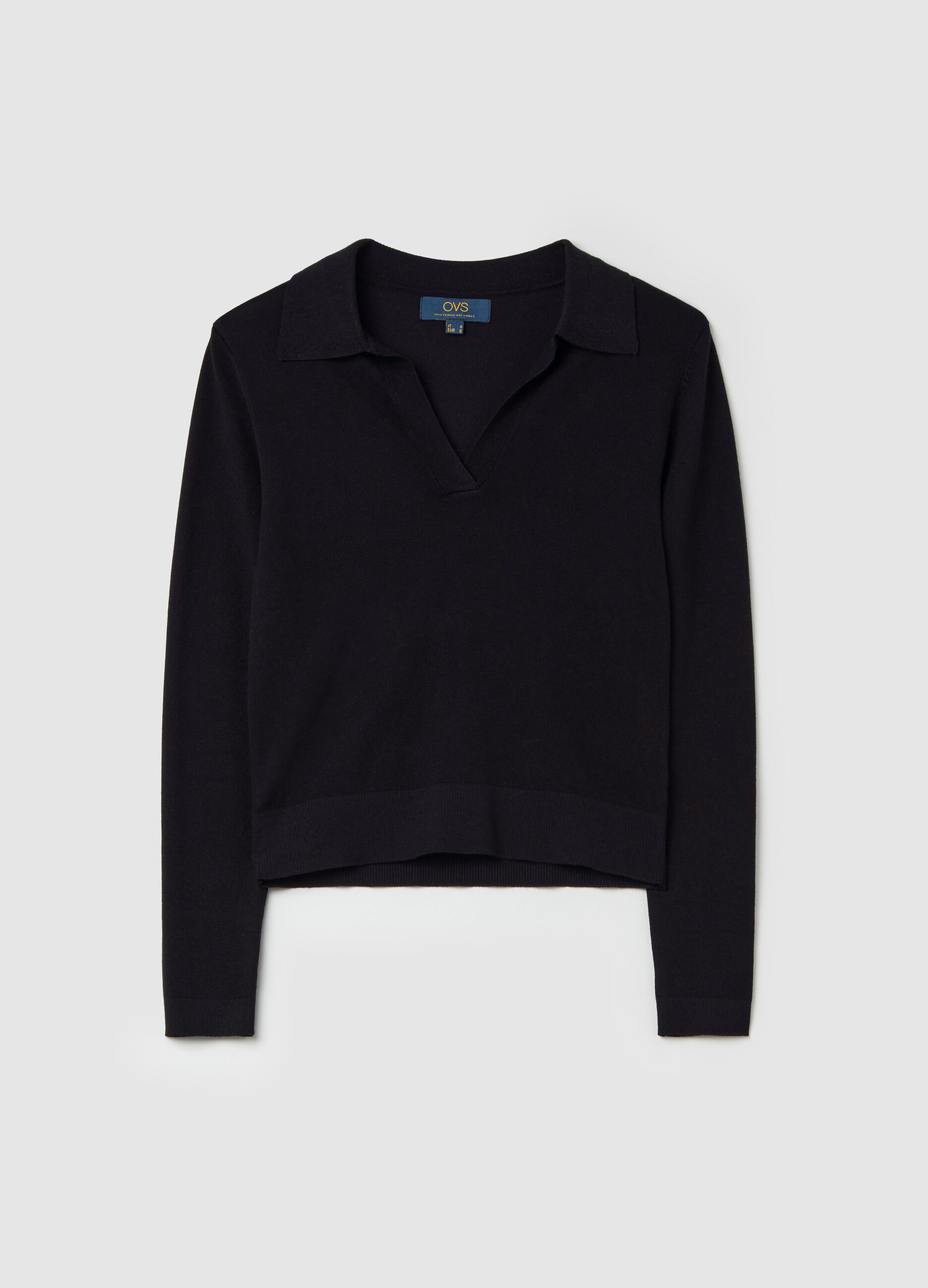 Top with polo neck