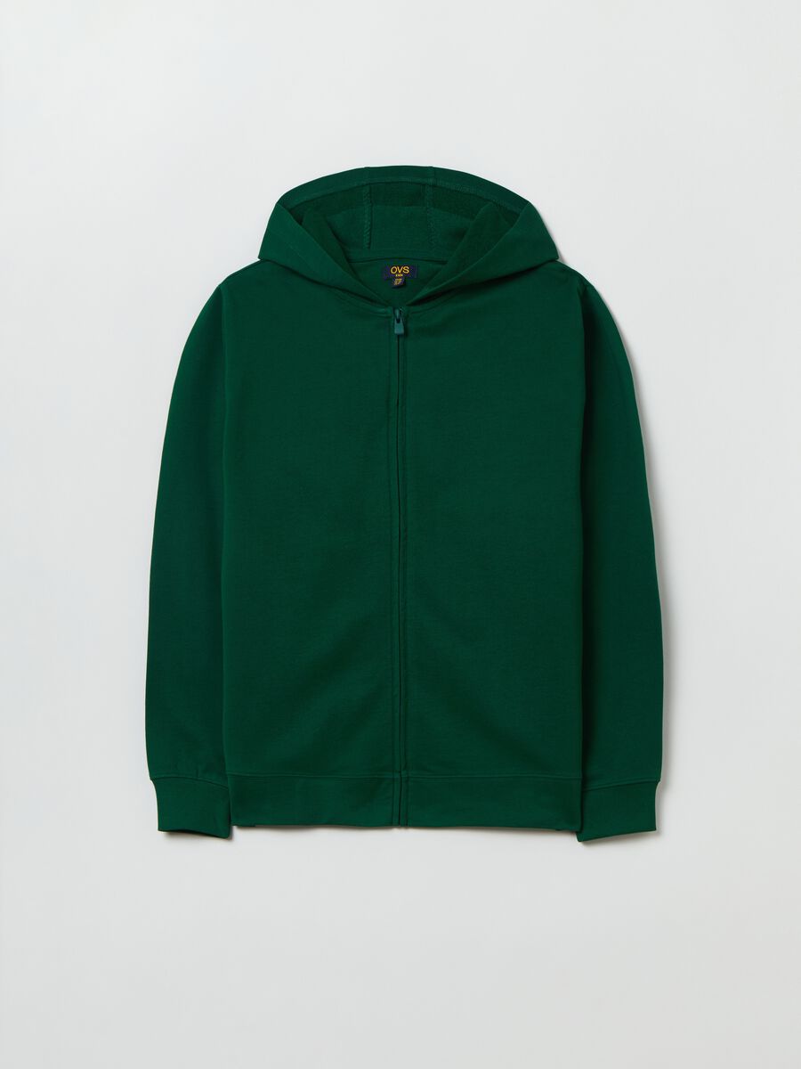 Full-zip in French Terry con cappuccio_0