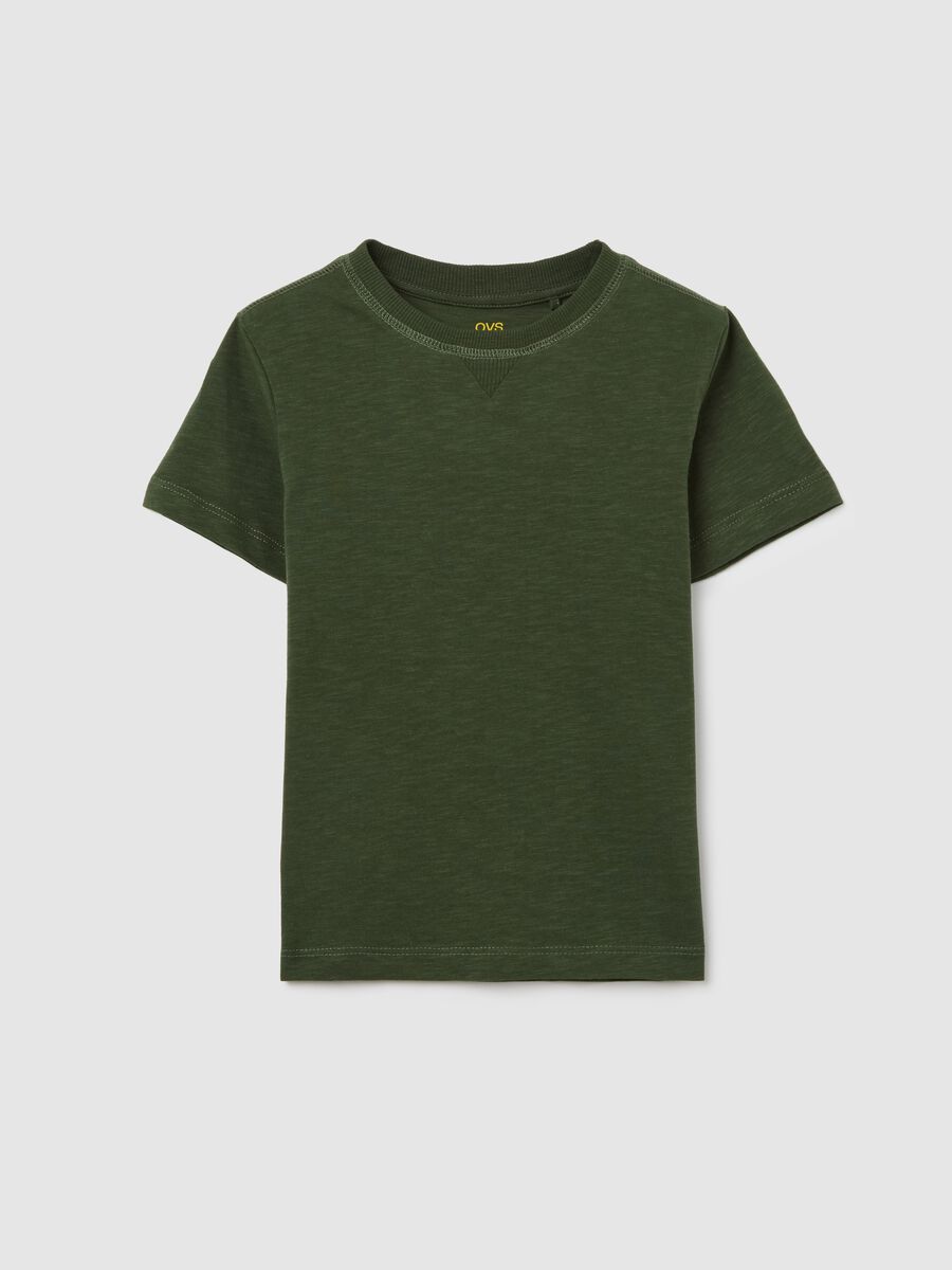 Cotton T-shirt with round neck_0
