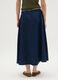Women's long skirt in pure blue cotton regular fit_3