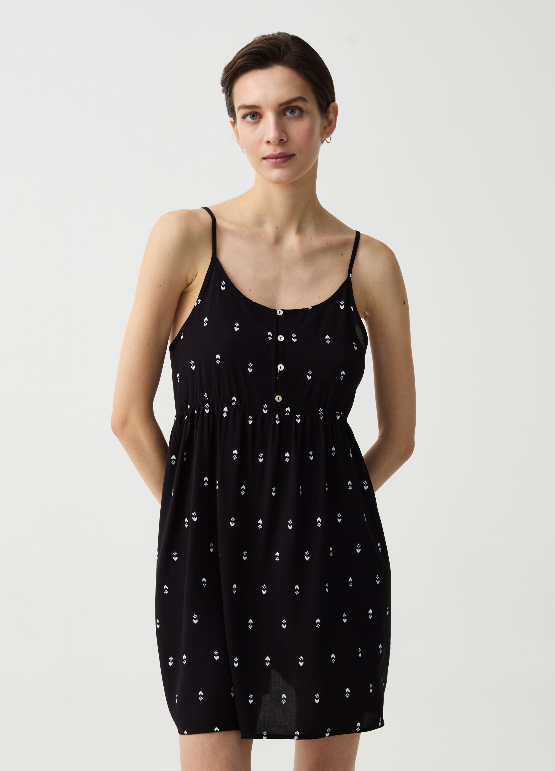 Ovs Camicia da notte con stampa etnica
