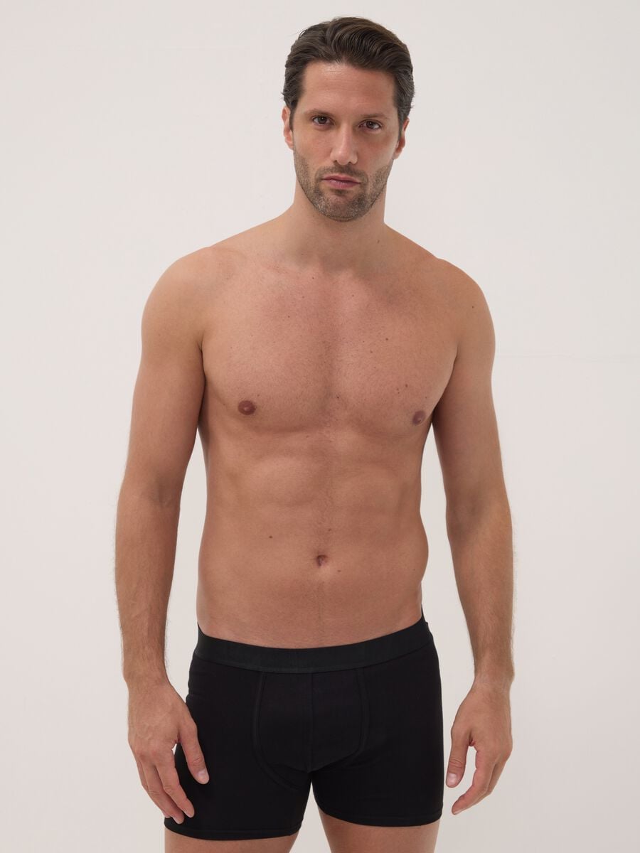 Tripack boxer midi grigi in cotone organico elasticizzato_0