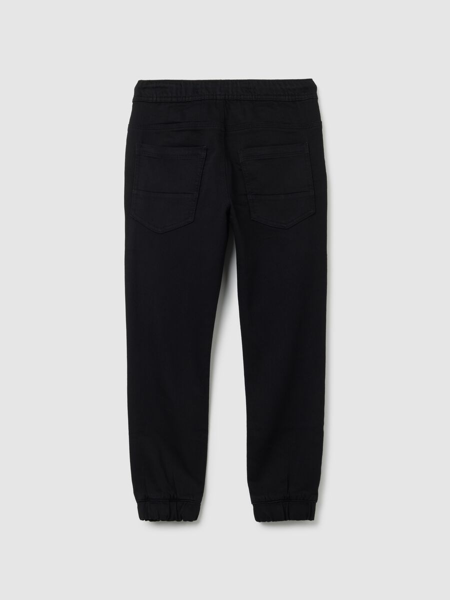 Jog denim da ragazzo elasticizzato nero regular fit_1