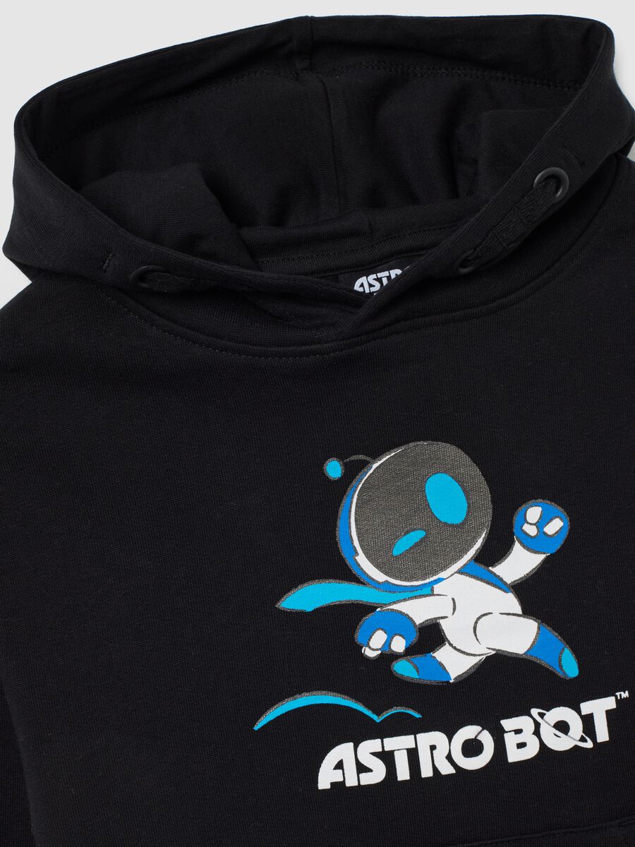 Kids' black pure cotton oversized fit hoodie_1