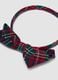 Red gingham headband with bow_2
