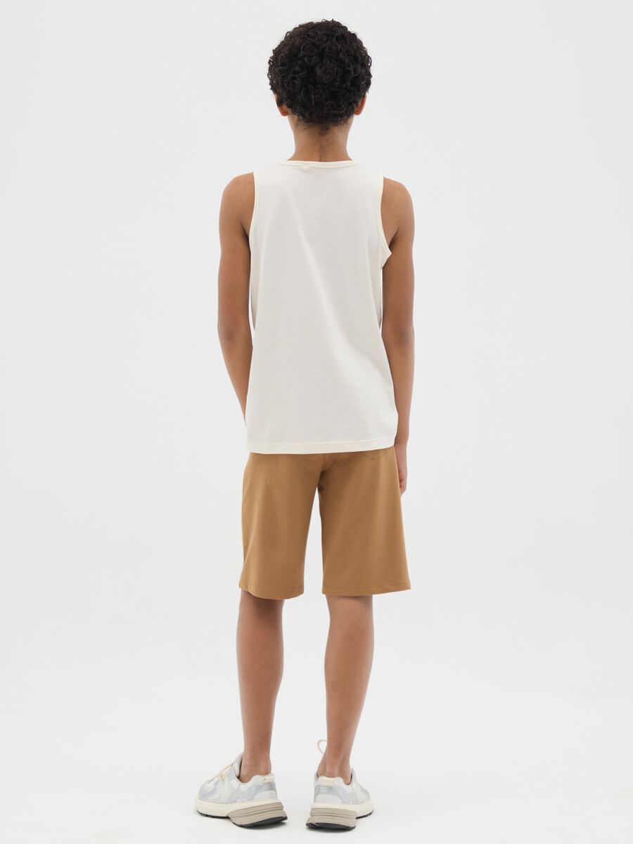 Set da ragazzo in puro cotone bianco regular fit_3