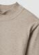 Beige viscose-blend jumper with high neck, regular fit_1
