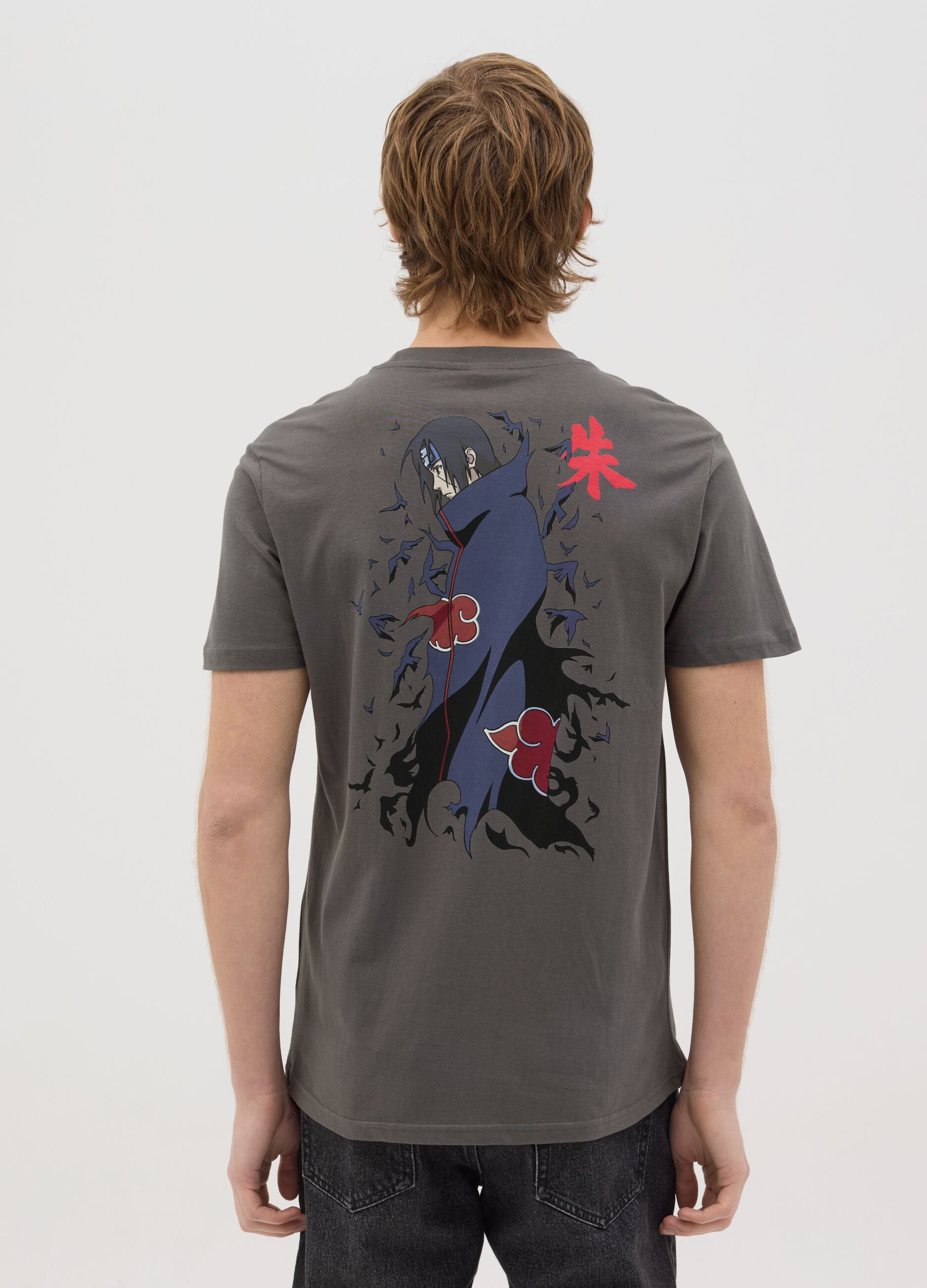 Grey T-shirt with Naruto print
